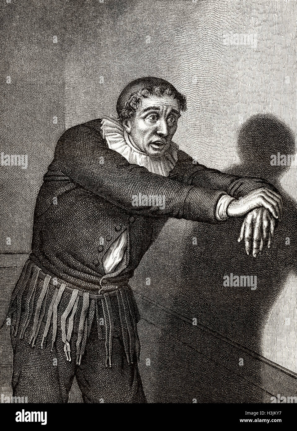 Jean-Baptiste Fauchard, 1737-1816, Künstlername Grandmesnil oder Grand-Ménil, ein französischer Schauspieler und Dramatiker, hier in der Rolle des Har Stockfoto