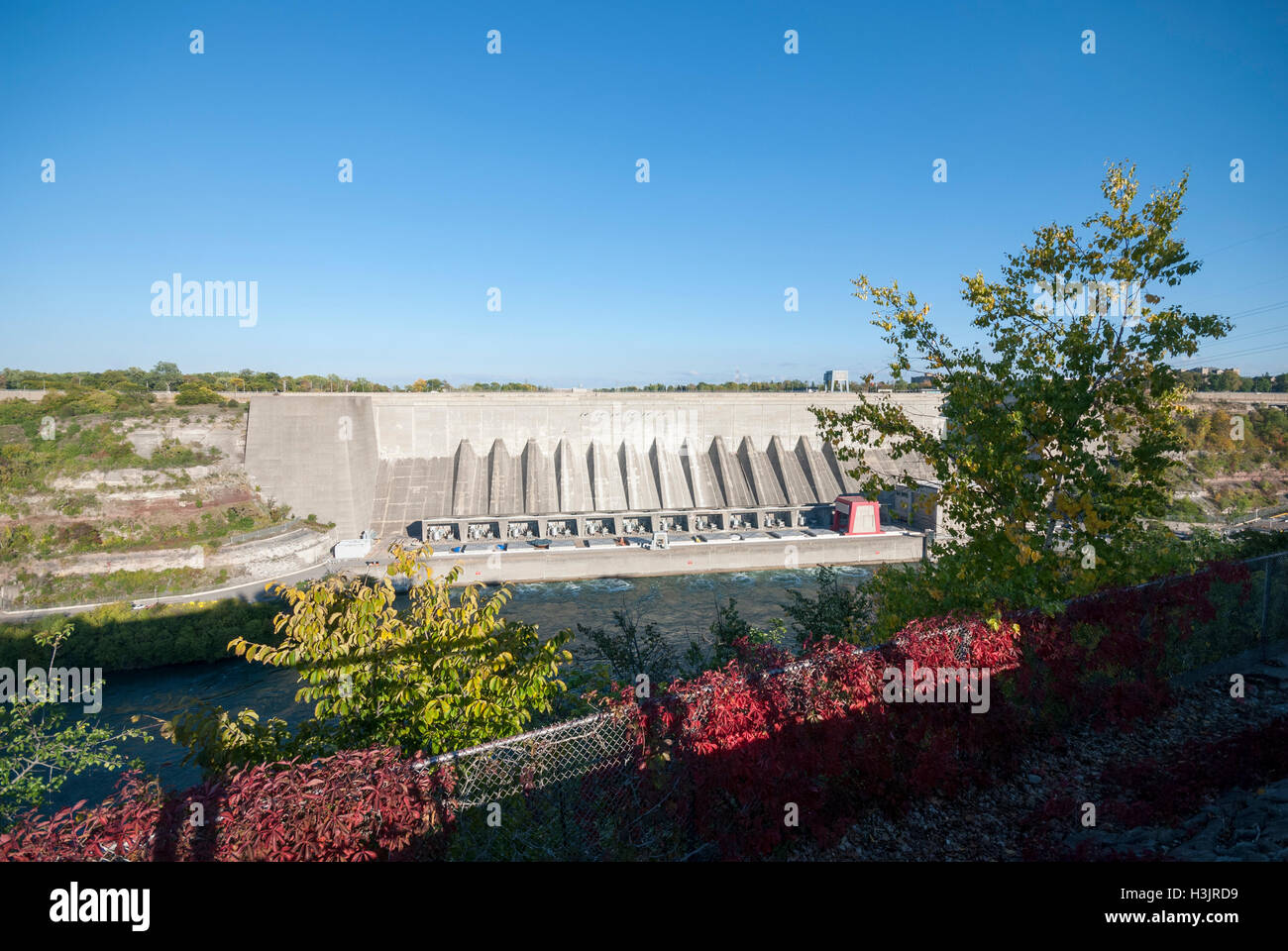 Robert Moses Niagara Kraftwerk in Lewiston New York USA Stockfoto