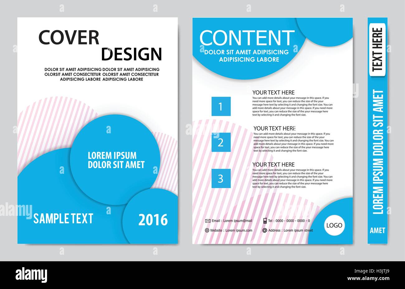 Buch-Präsentation-Bericht-Design-Vorlage zu decken Stock Vektor