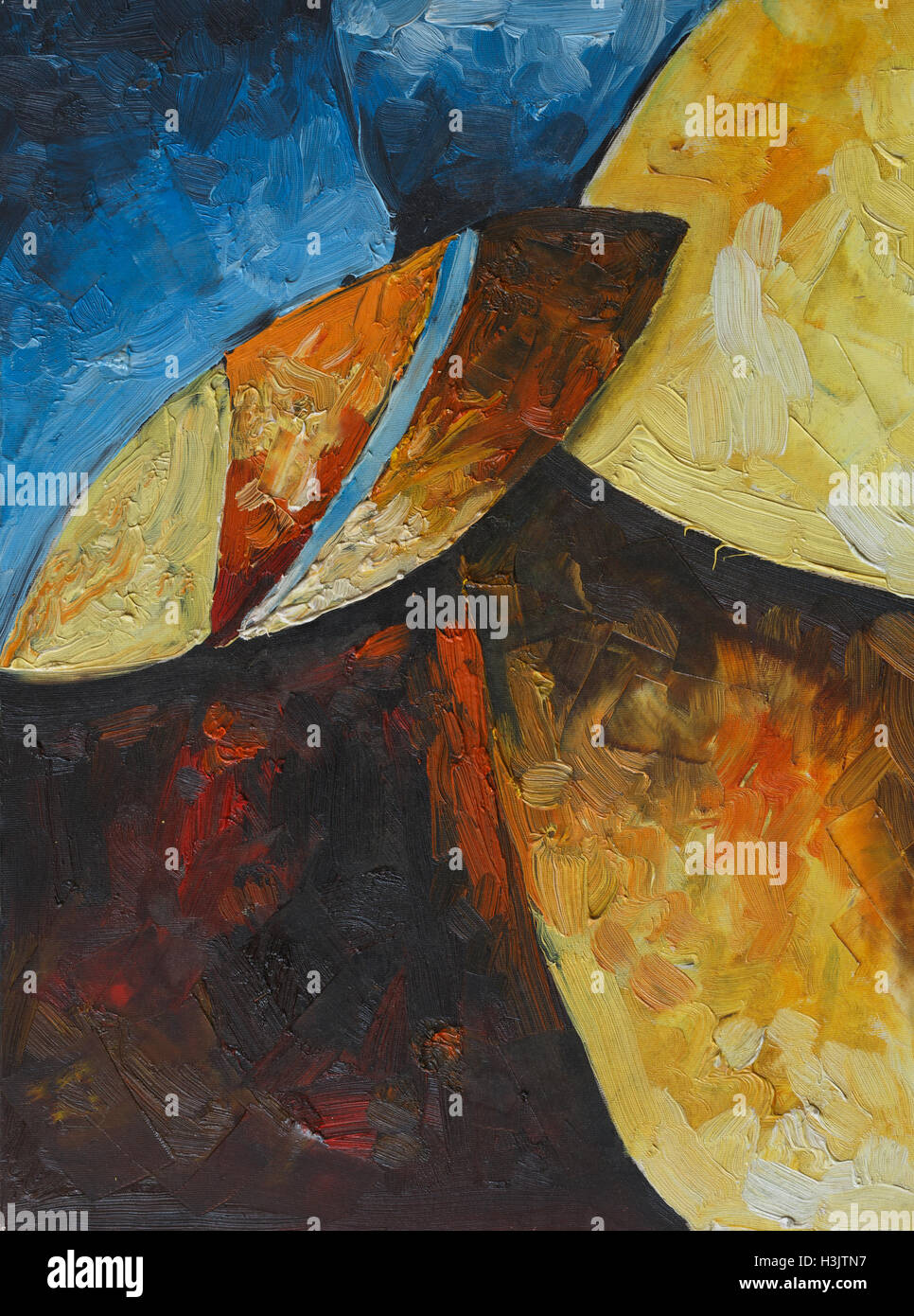 Original Ölgemälde auf Leinwand. Abstracts, die Kunst Stockfoto