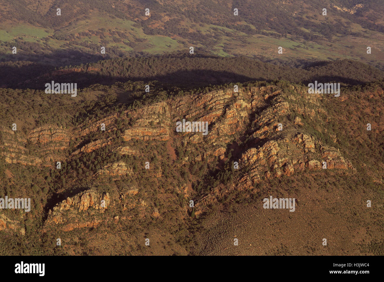 Luftbild von Süden Flinders Ranges, Stockfoto