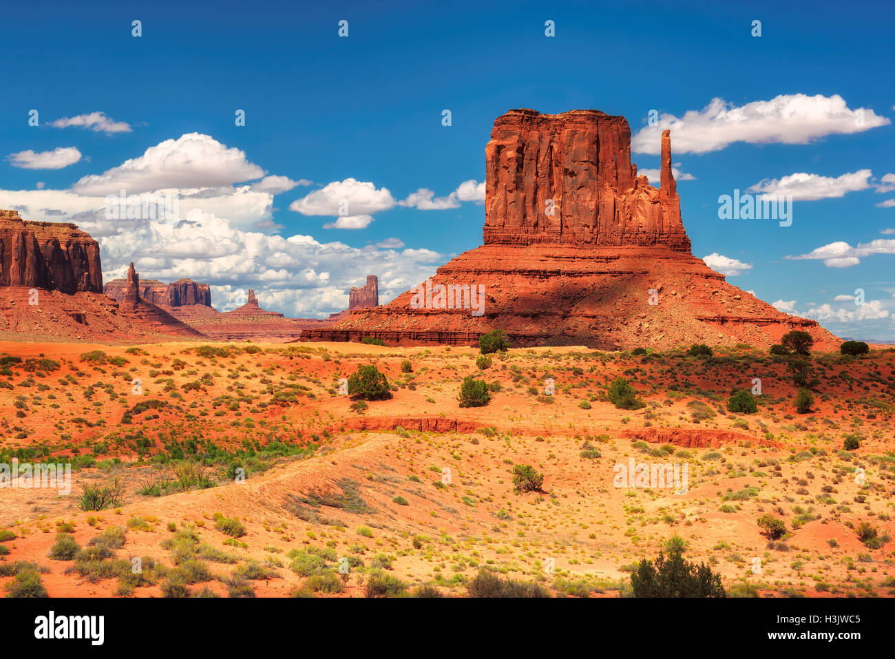 Monument Valley - Red Rocks in Arizona Stockfoto