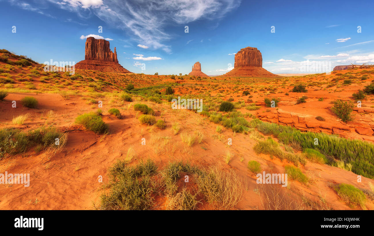 Sanddünen im Monument Valley, Arizona, USA Stockfoto