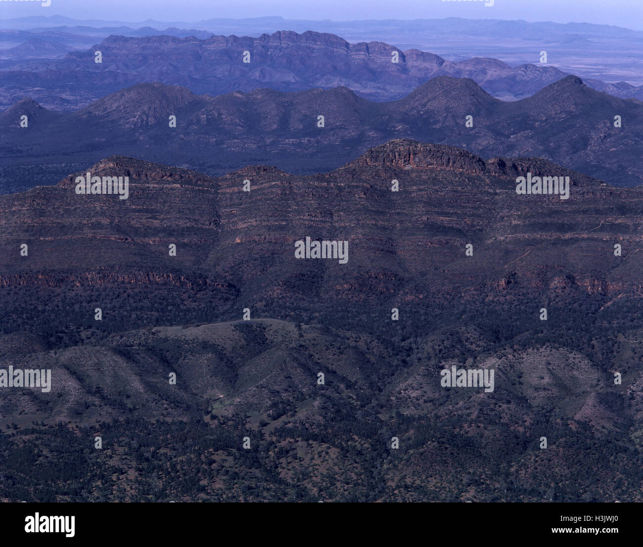 Luftbild Norden Flinders Ranges, Stockfoto