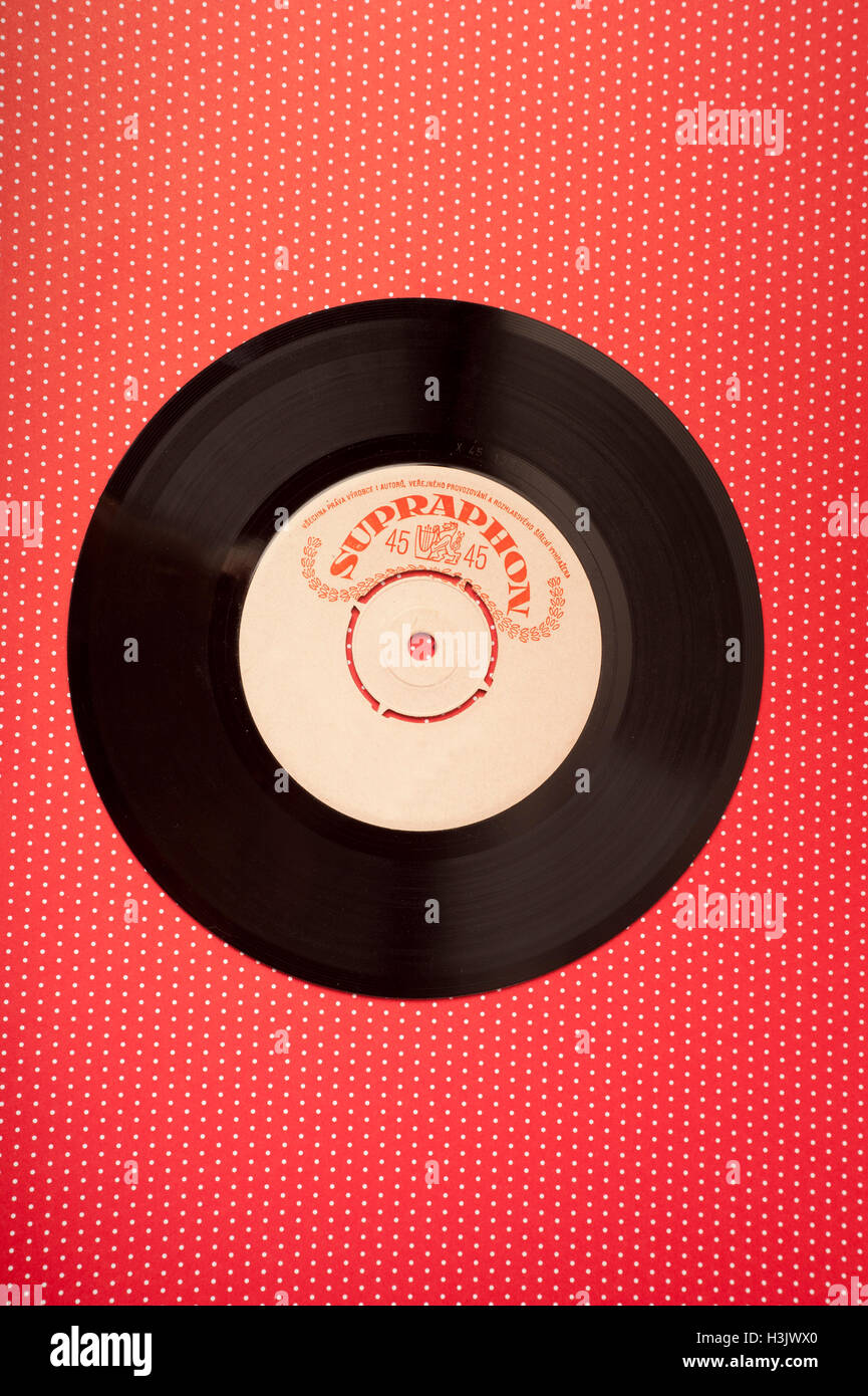 Vinyl-Schallplatte Supraphon Stockfoto