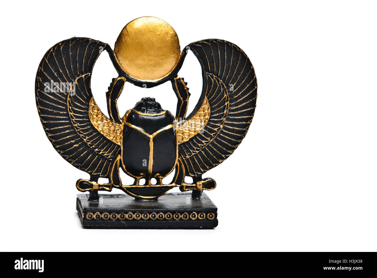 alte ägyptische Skarabäus oder Khepri geflügelte Figur - Dekoration Nachbildung Stockfoto