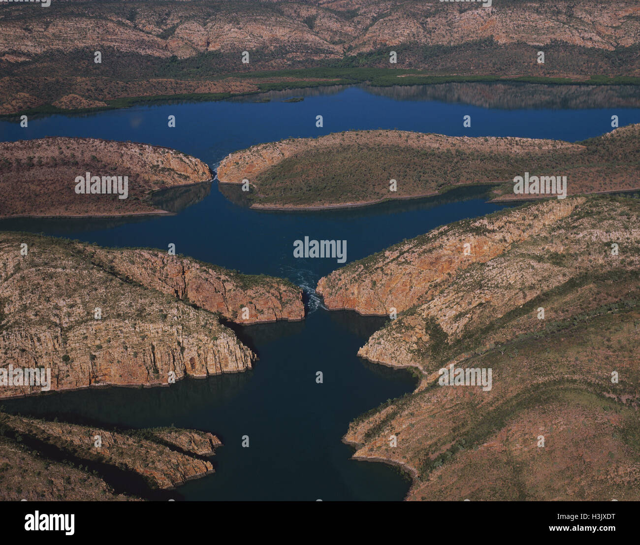 Horizontalen Wasserfälle in der Talbot Bay. Stockfoto