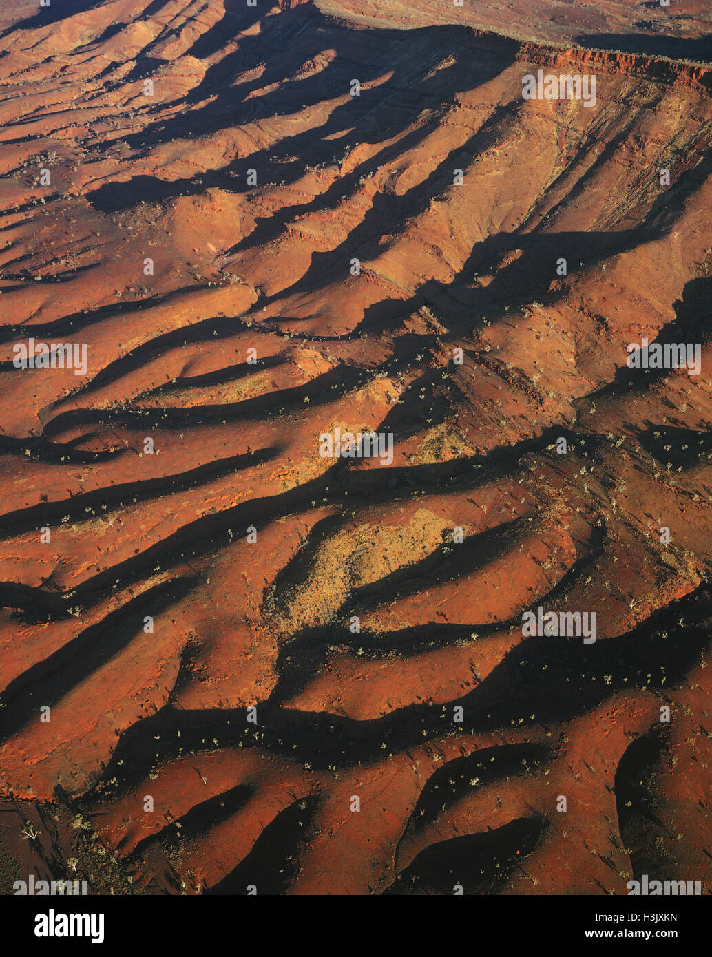 Hamersley Range aus der Luft. Stockfoto
