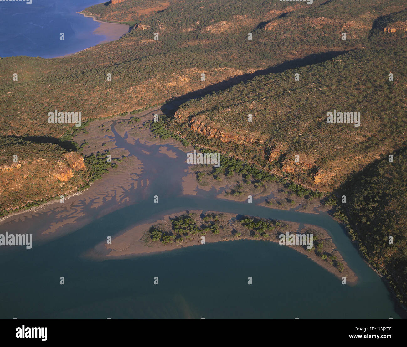 Luftbild der Prinzregent Nature Reserve Stockfoto