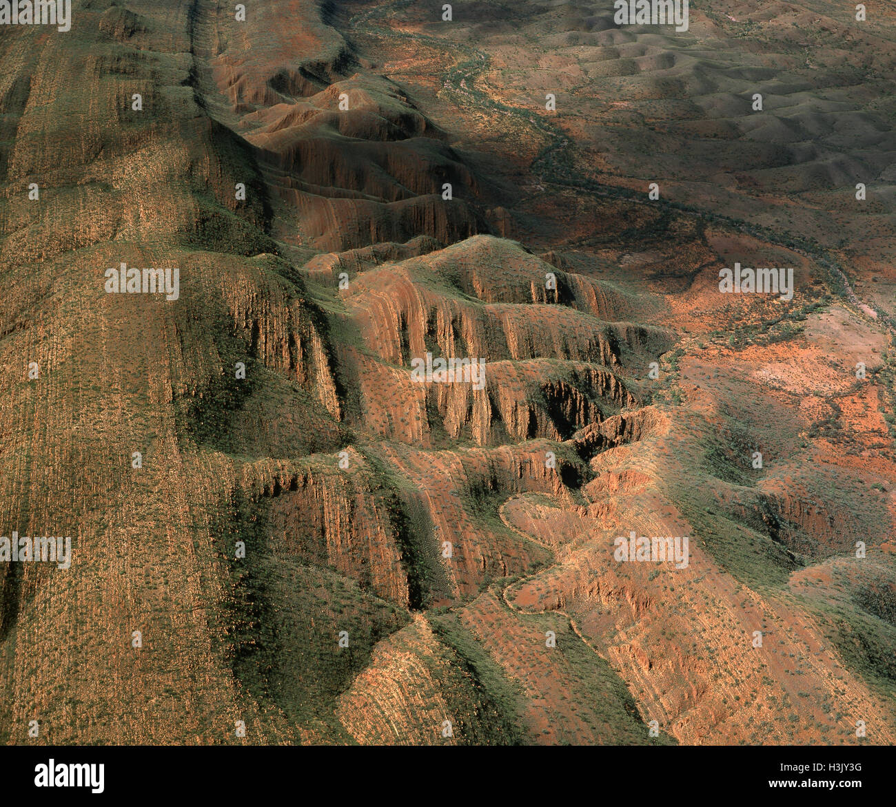 Faltigen Berge in der Nähe von Glen Helen und Finke Gorge Stockfoto