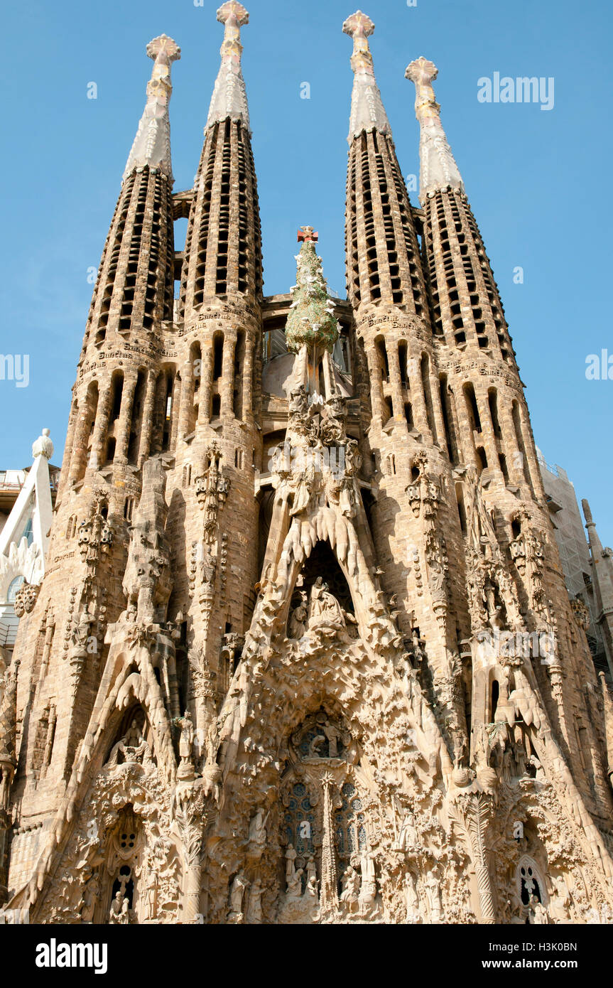 Basilika Sagrada Familia - Barcelona - Spanien Stockfoto