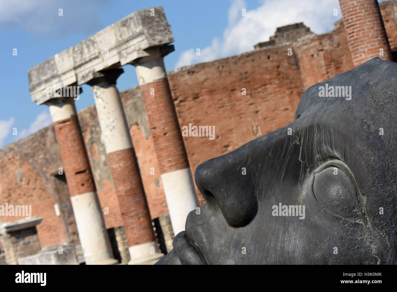 Die Fresken und die römischen Ruinen von Pompeji. Italien. Stockfoto