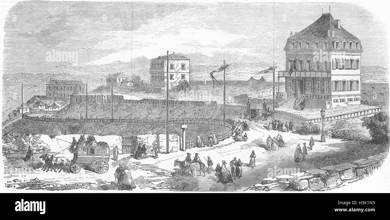 Belgien-Haus bewohnt, König der Belgier, Biarritz 1859. Bebilderte News of the World Stockfoto