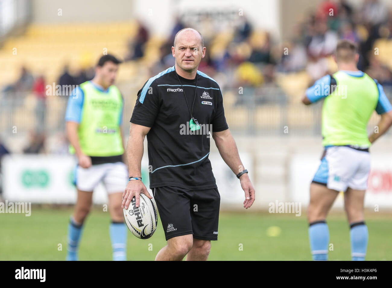 Parma,Italy.08th Oktober 2016. Gregor Townsend Kopf Coch von Glasgow Warriors ist bereit für das Spiel gegen Zebre in Guinness Pro 12 © Massimiliano Carnabuci/Alamy Nachrichten Stockfoto