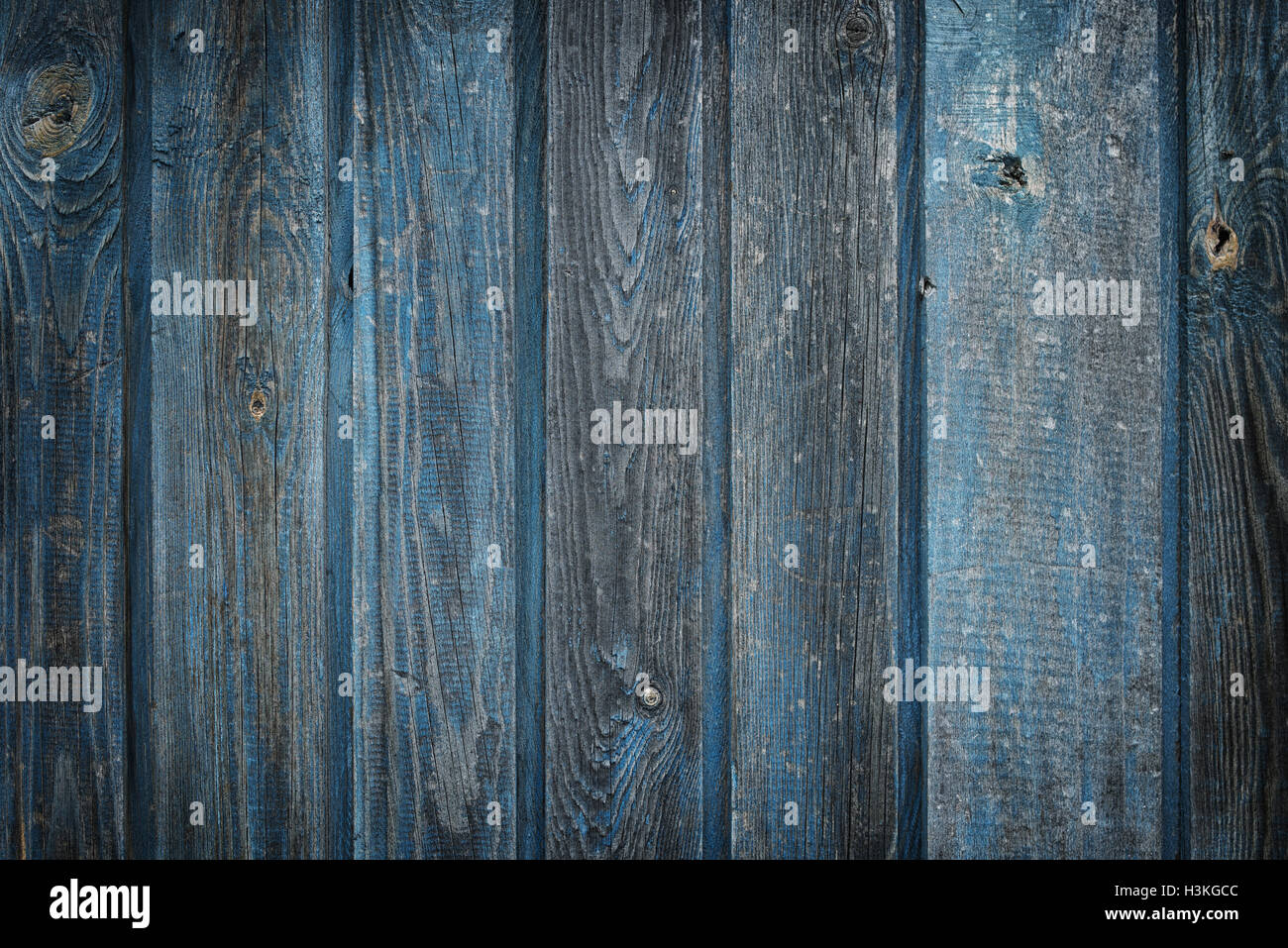 blaue Grunge Holzbohle Hintergrund Stockfoto