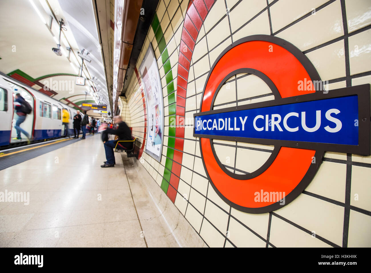 London Underground Zeichen Rondell Stockfoto