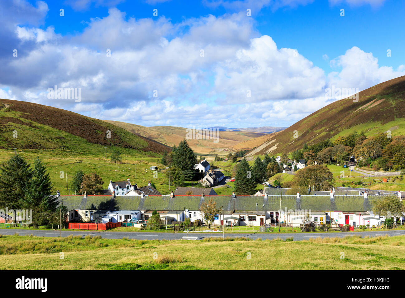 Dorf Wanlockhead, Dumfrieshire, das höchstgelegene Dorf in Schottland, 1531 Füße über Meereshöhe, und berühmt für leadmining Stockfoto