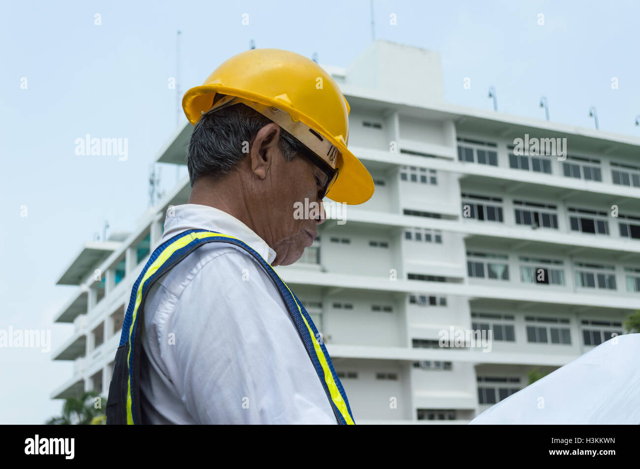 Der alte Mann Engineering. Stockfoto