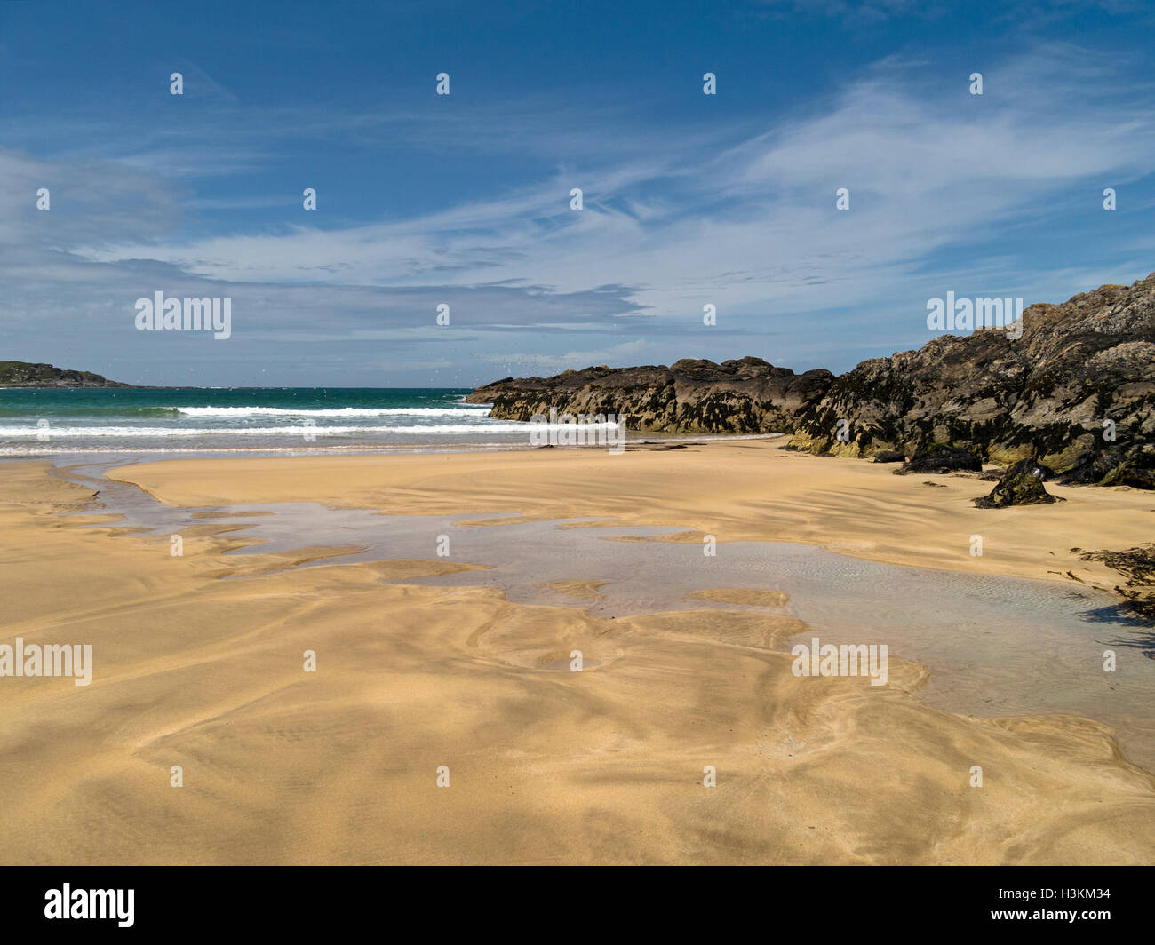 Herrlichen Sandstrand an der Kiloran Bay auf der Hebridean Insel Colonsay, Scotland, UK Stockfoto