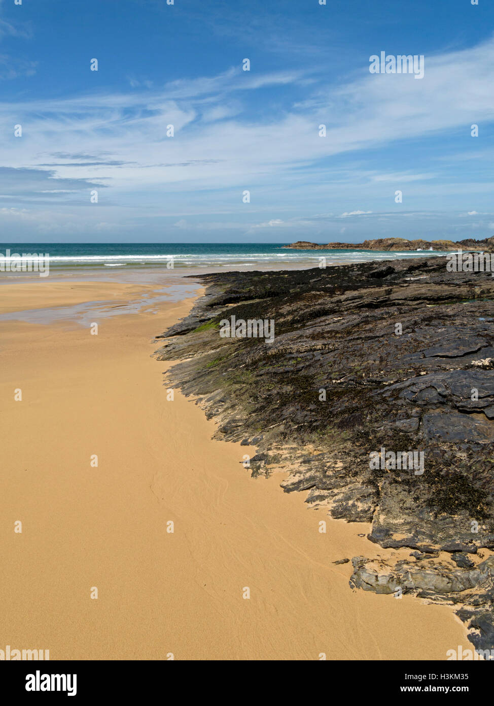 Herrlichen Sandstrand an der Kiloran Bay auf der Hebridean Insel Colonsay, Scotland, UK Stockfoto