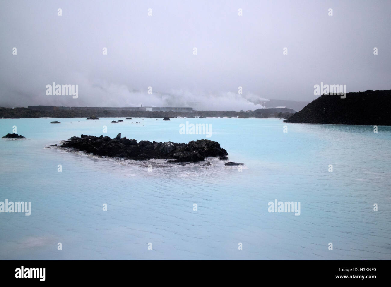 Abwasser-Teiche in der blauen Lagune Island Stockfoto