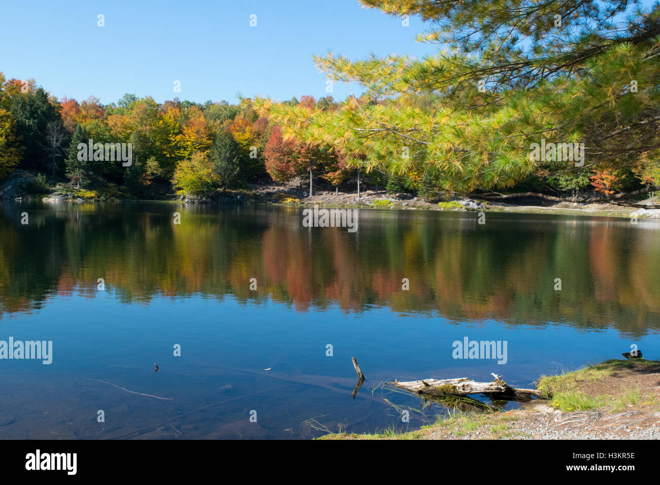 Trout Lake bei Omega Park, Quebec. Stockfoto