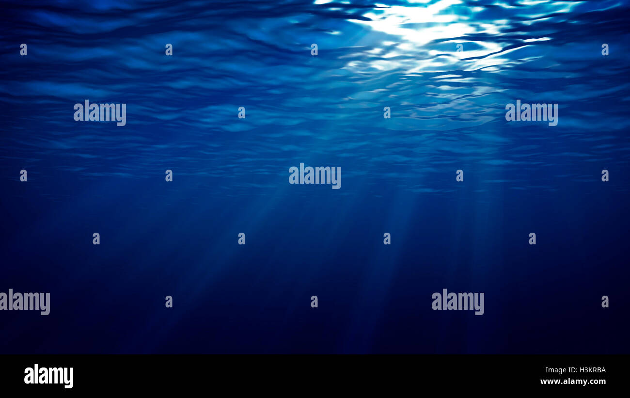 3D Rendern von abstrakten Unterwasser helle Hintergründe Stockfoto