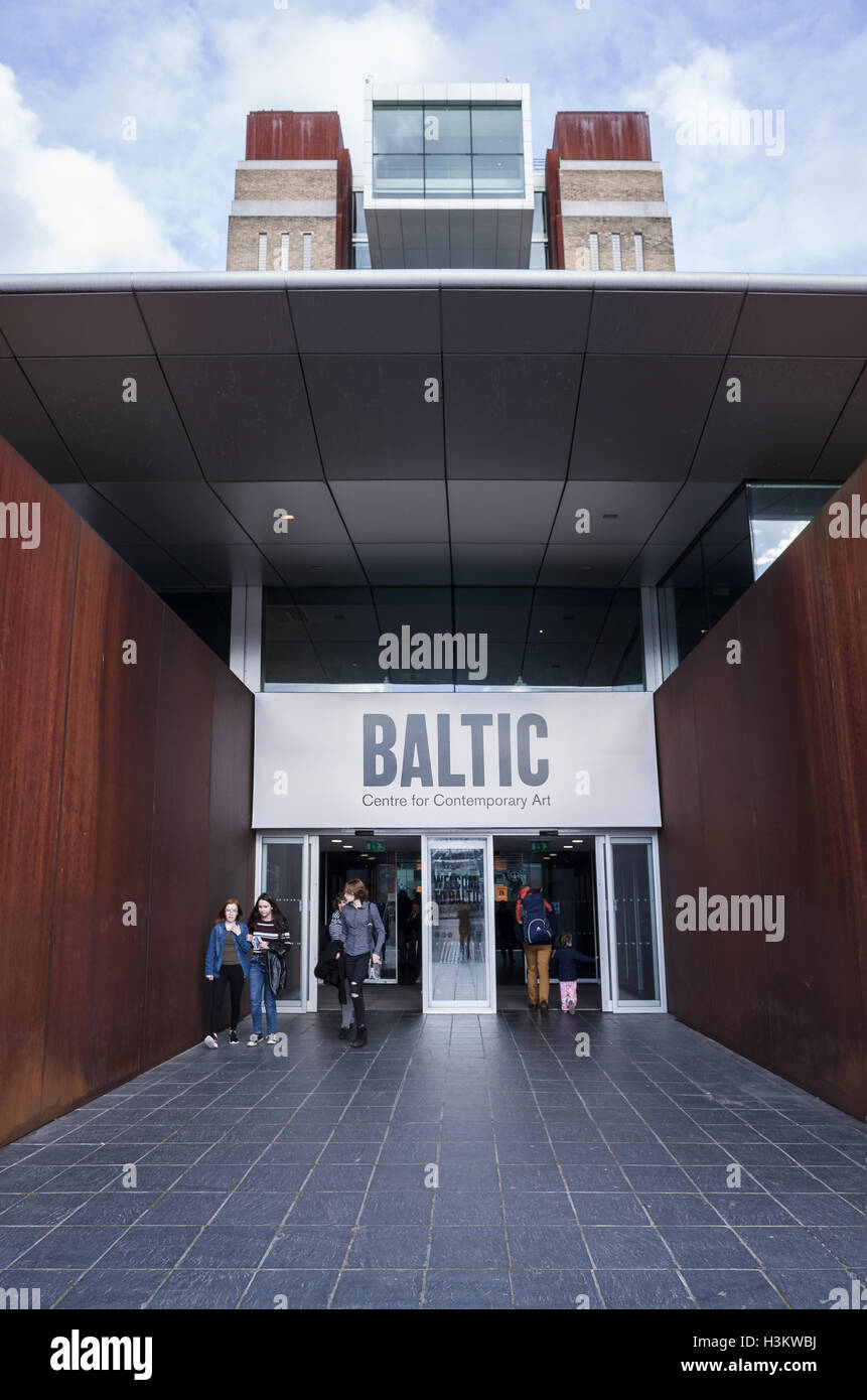 Das Baltic zeitgenössische Kunstzentrum, Gateshead, am Fluss Tyne, NE England. Stockfoto