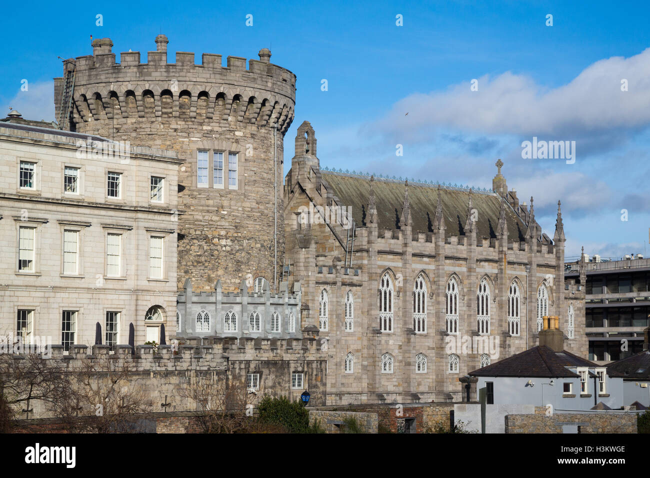 Die Dubh Linn Gärten im Schloss von Dublin, Irland Stockfoto