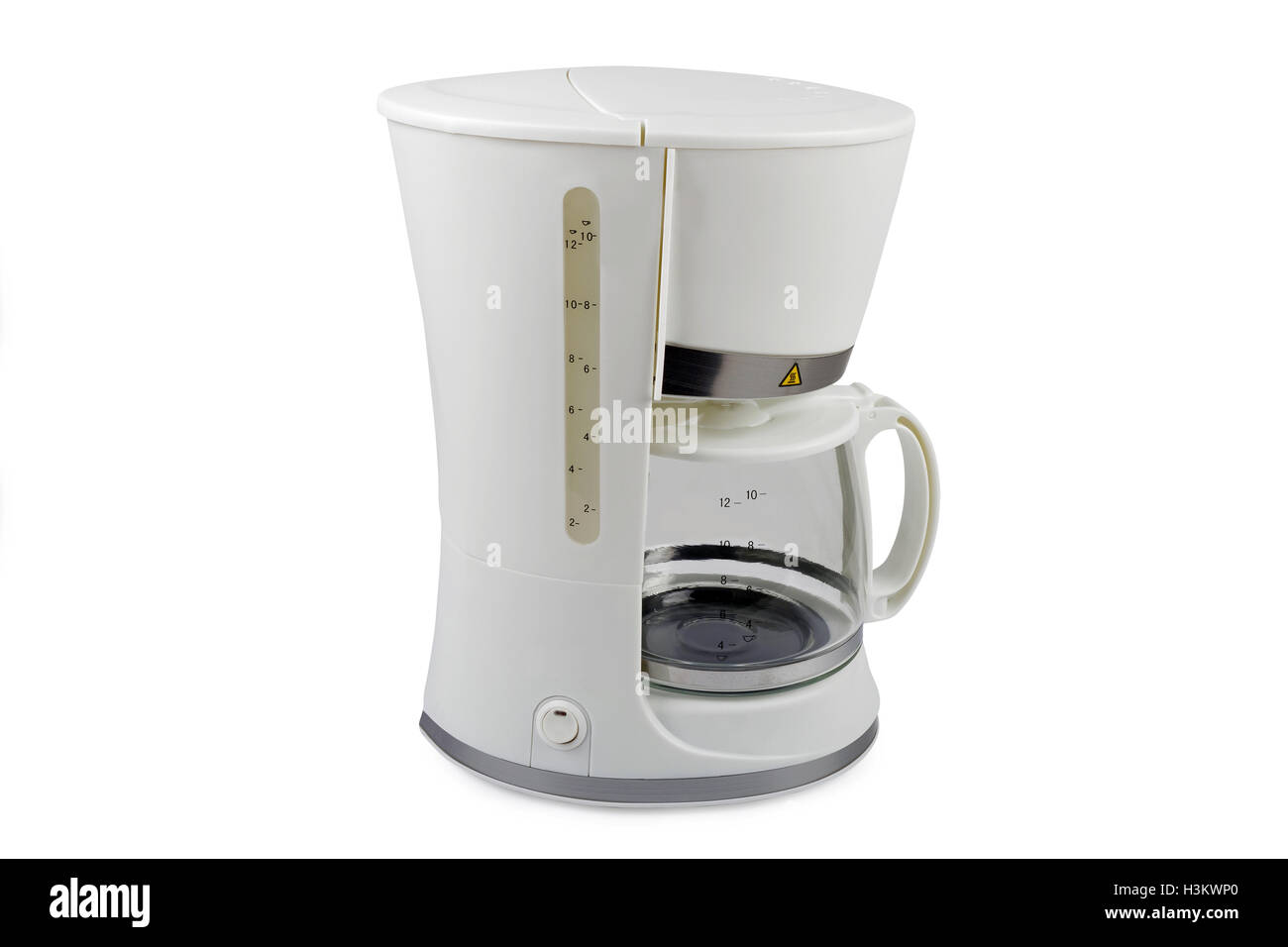 Kaffeemaschine, die isoliert auf weißem Hintergrund Stockfoto Kaffeemaschine, die isoliert auf weißem Hintergrund Stockfoto