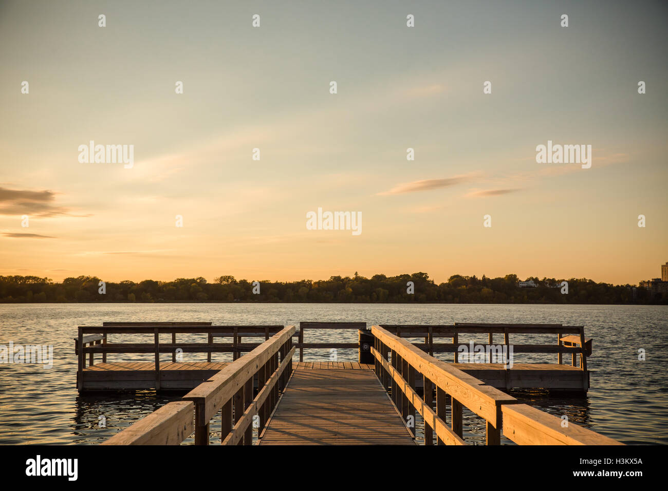 Veranda Lake Calhoun Minneapolis Stockfoto