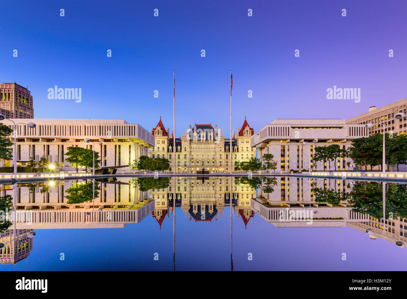 Albany, New York, USA an der New York State Capitol. Stockfoto