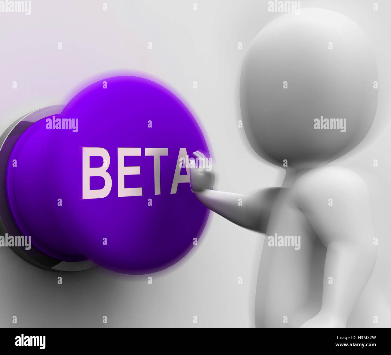 Beta-Shows-Software-Tests und Versionen gepresst Stockfoto