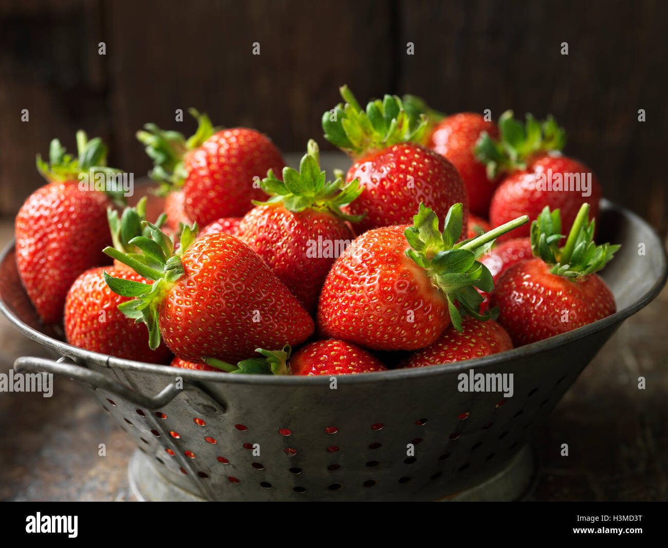 Frisches Bio-Obst, König Erdbeeren Stockfoto