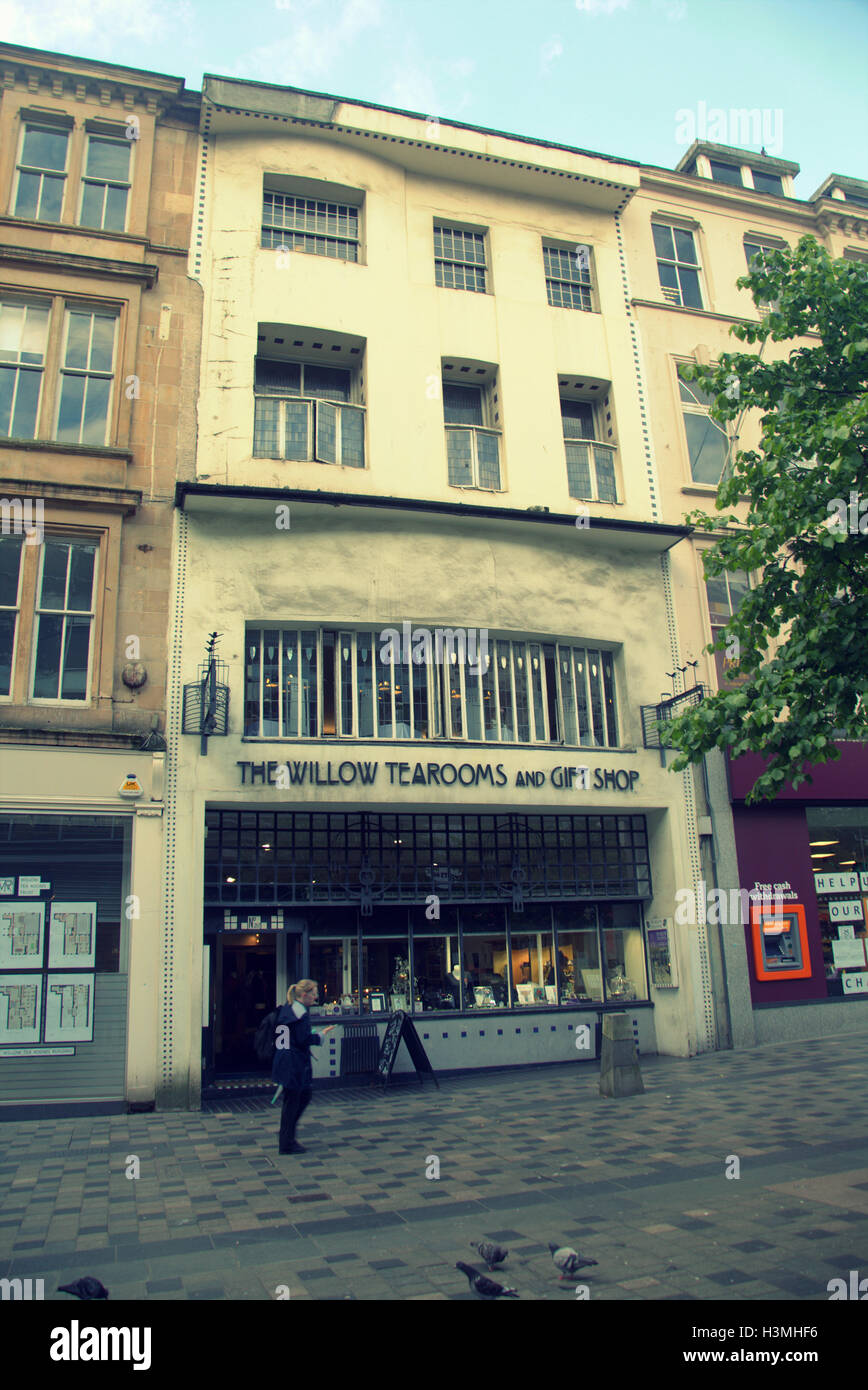 Weide Tee Zimmer Sauchihall Straße Charles Rennie Mackintosh entwarf Gebäude und Innenräume Stockfoto