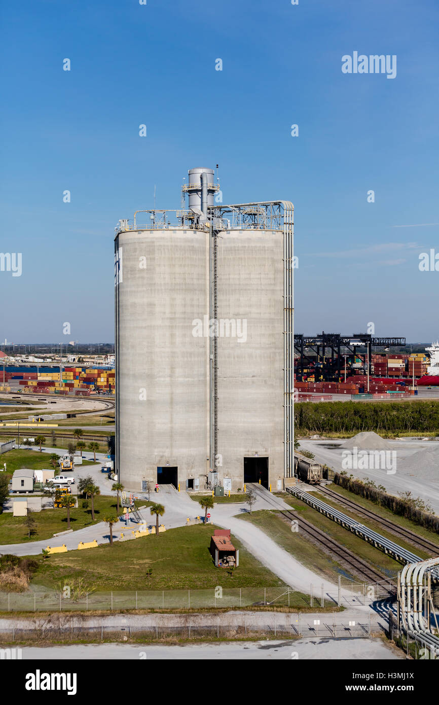 Versand Betrieb ein belebten Industriehafen in Tampa Stockfoto