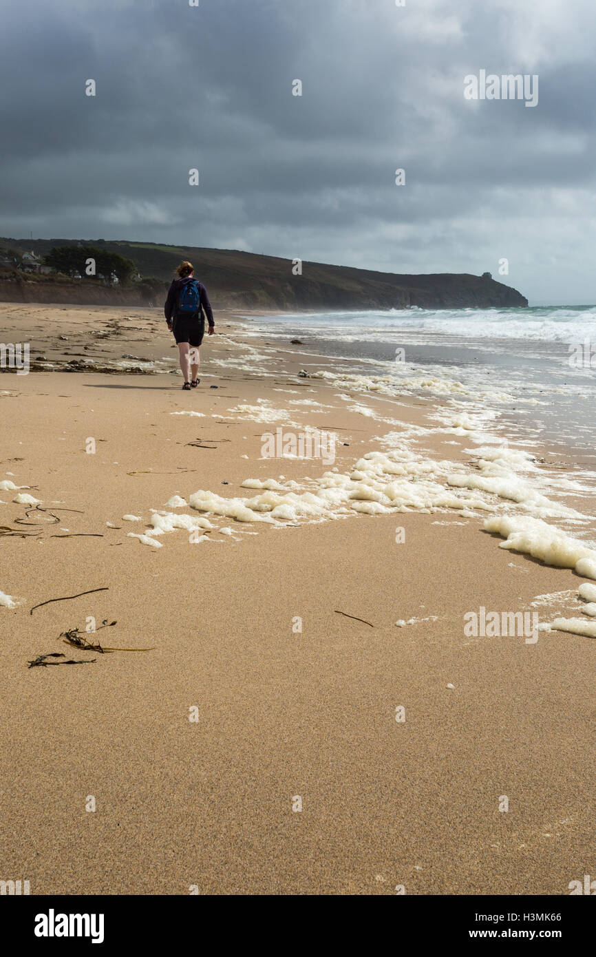 Blick aus Meer von felsfreie sands Stockfoto