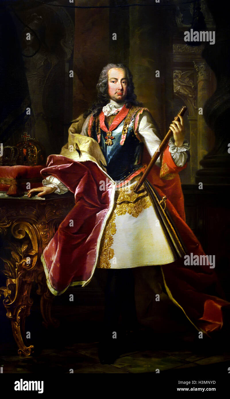 Kaiser Franz ich (Francis ich) 1750 von Mytens, Martin van (1695) Österreich Deutsch Deutschland (römisch-deutscher Kaiser - König von Deutschland Herrschaft 13. September 1745 – 18. August 1765) Stockfoto
