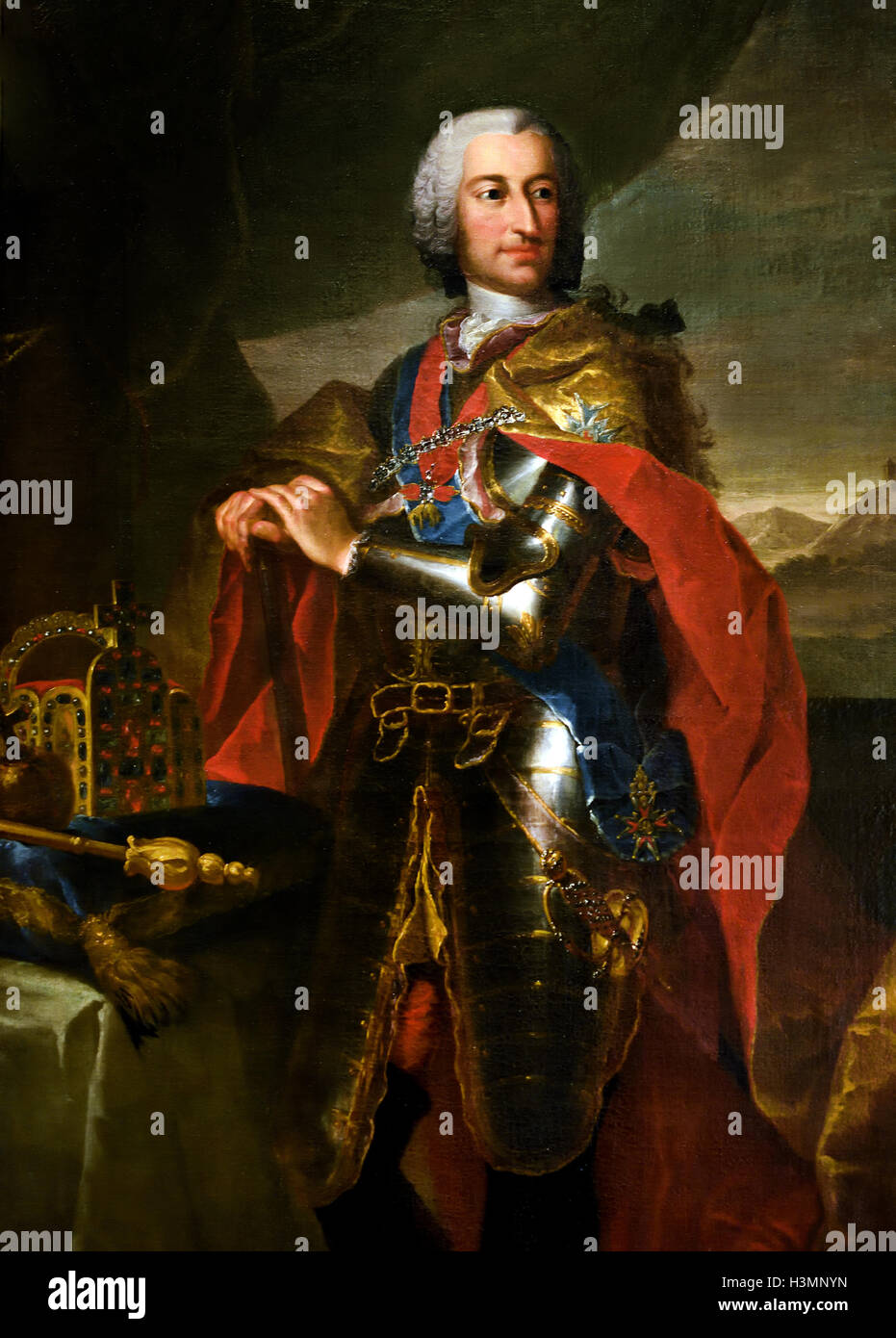 Karl VII Kaiser des Heiligen beendigt vor Deutscher Nation - Charles VII Kaiser des Heiligen Römischen Reiches Deutscher Nation (1742-1745) 1756 durch Des Marées, George Germany Stockfoto