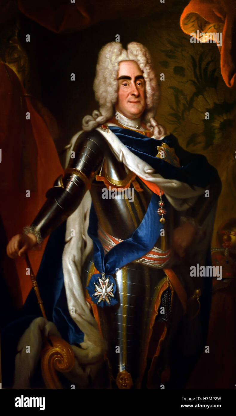 Kurfürst von Sachsen, Friedrich August I., als König August II. von Polen - Friedrich August i., Kurfürst von Sachsen, als König August II. von Polen (1675) Künstler: Silvestre, Louis Deutsch Deutschland Stockfoto