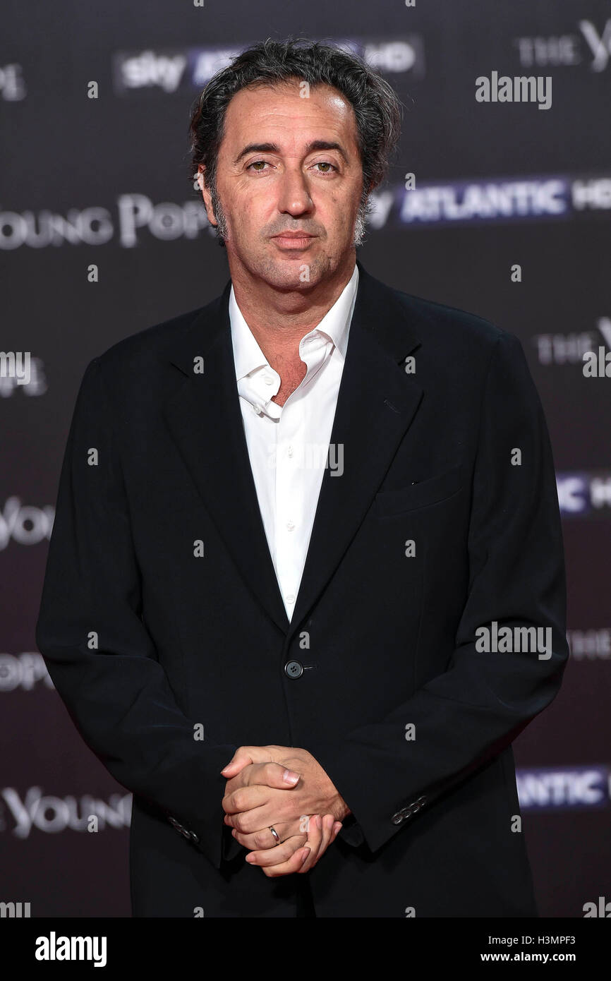 Italien, Rom 9. Oktober 2016: Regisseur Paolo Sorrentino besucht die Premiere von Sky-Tv-Serie "The Young Papst" Foto © Fabio Stockfoto