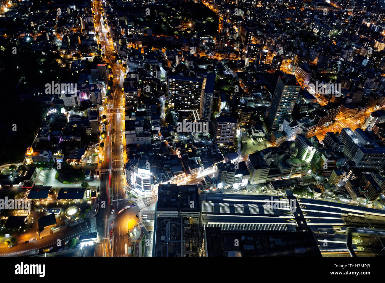 Osaka-Antenne Stockfoto