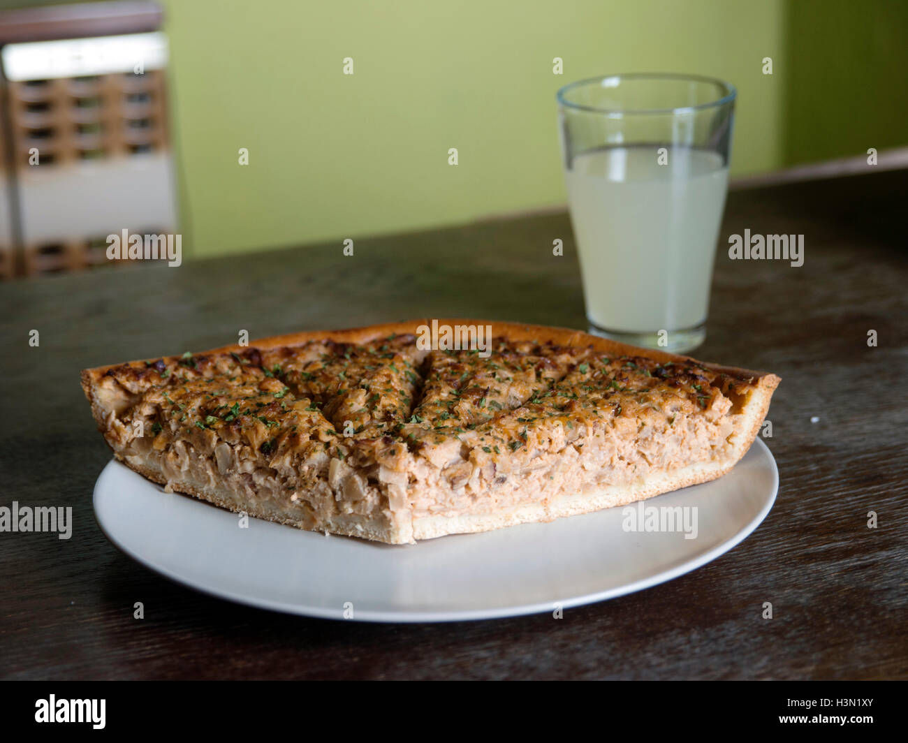 Zwiebelkuchen Stockfoto