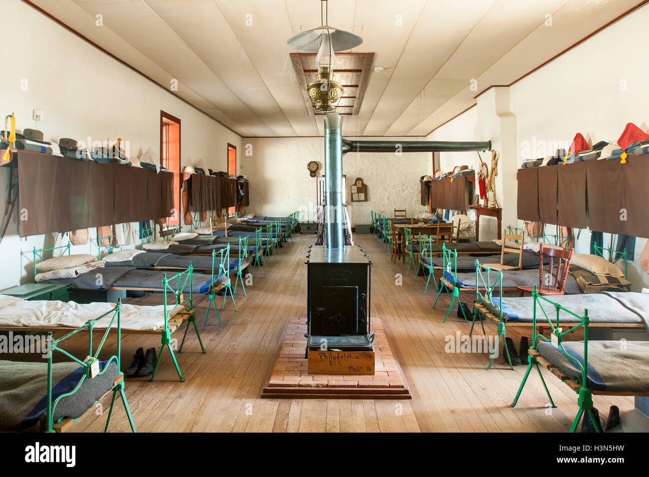 Soldaten der Kaserne, Fort Davis National Monument, Fort Davis, Texas USA Stockfoto