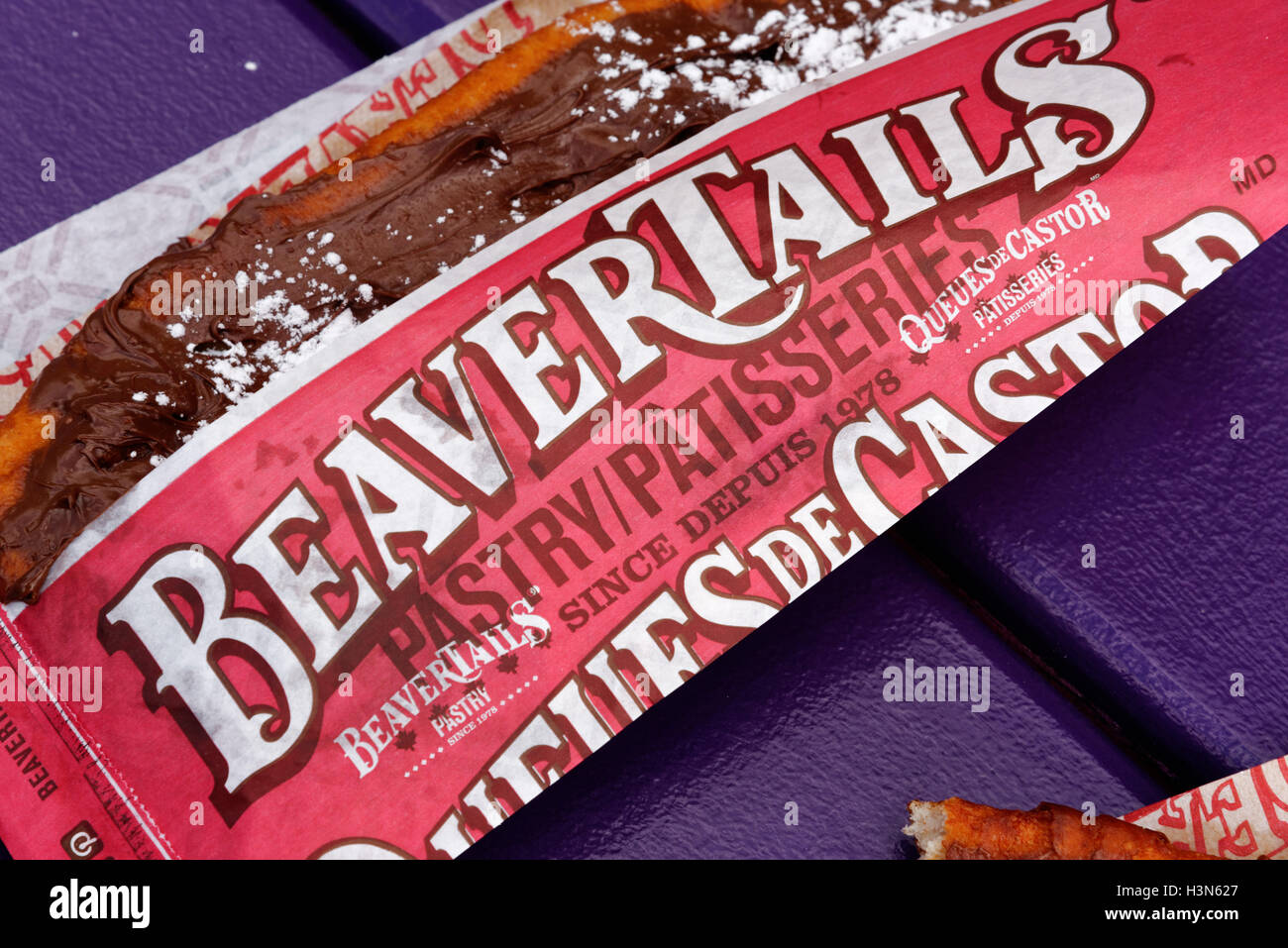 Beavertails, eine kanadische Konditorei Delikatesse Stockfoto