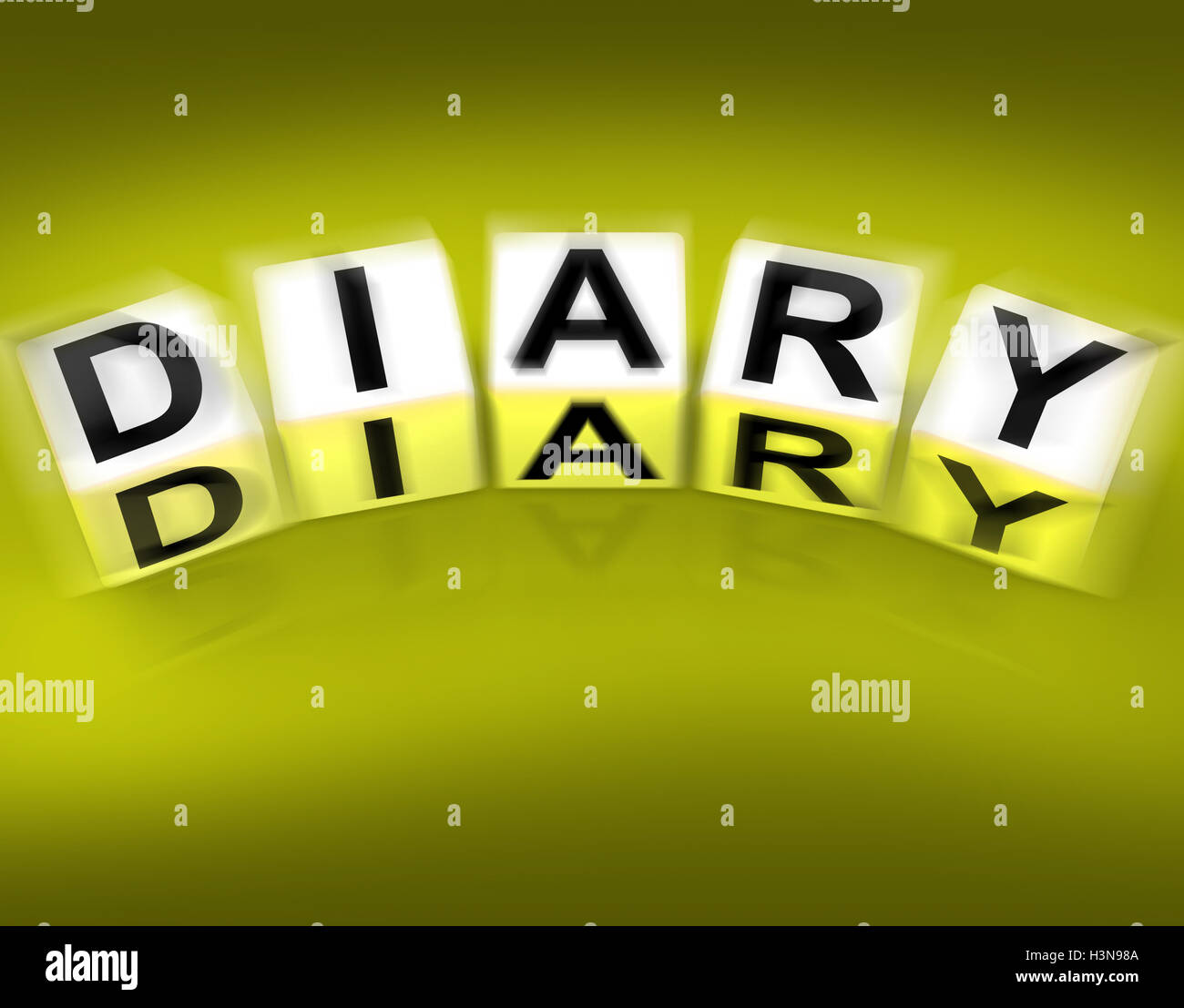 Tagebuch-Blöcke Displays Journal Blog oder autobiographische Aufzeichnungen Stockfoto
