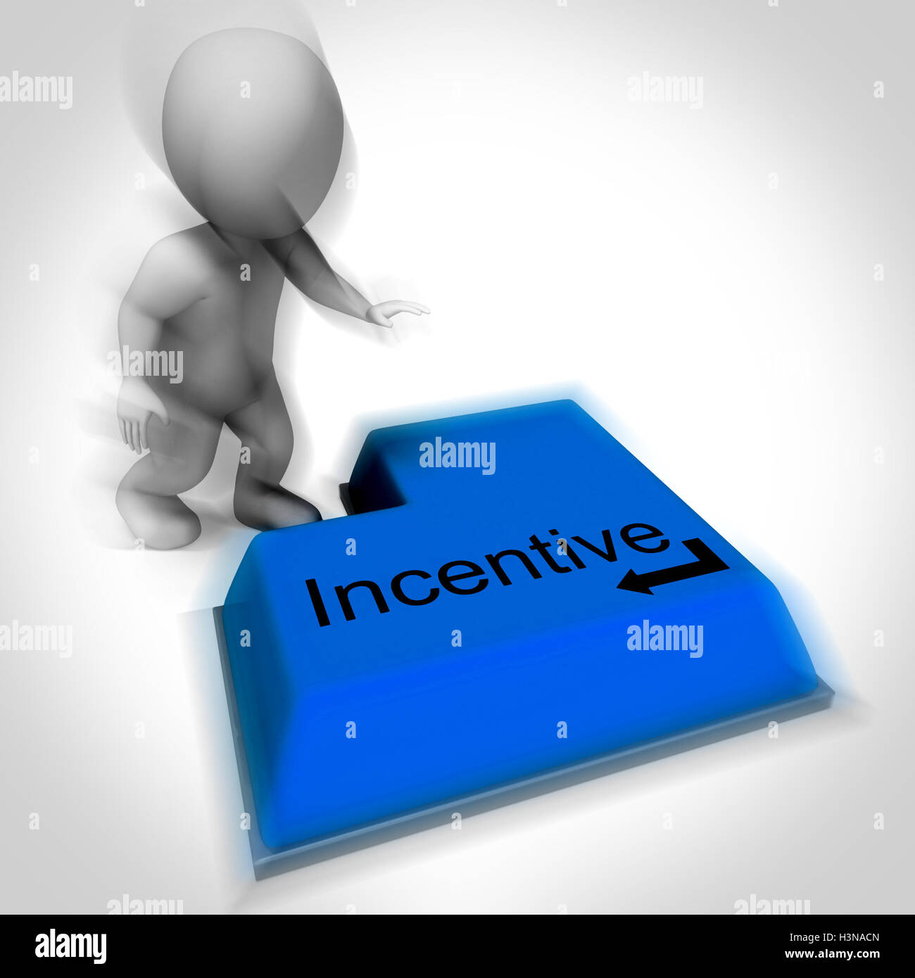 Incentive Tastatur zeigt Belohnung Prämie oder Bonus Stockfoto