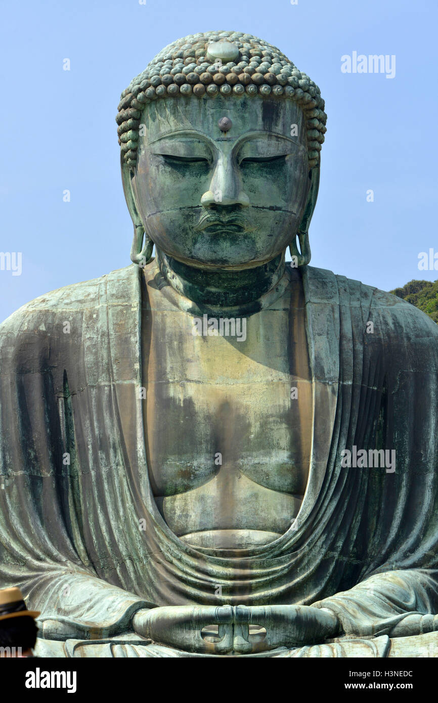 Kamakura, JAPAN. 22. Juli 2014. Der Buddha von Kamakura, Daibatsu, gemacht aus Bronze ist 44 Fuß hoch und gebaut im Jahre 1252. © Kenneth Martin/ZUMA Draht/Alamy Live-Nachrichten Stockfoto