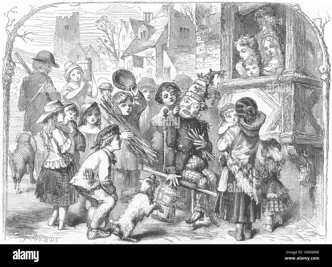Kinder erinnern, 5. November 1858. Bebilderte News of the World Stockfoto