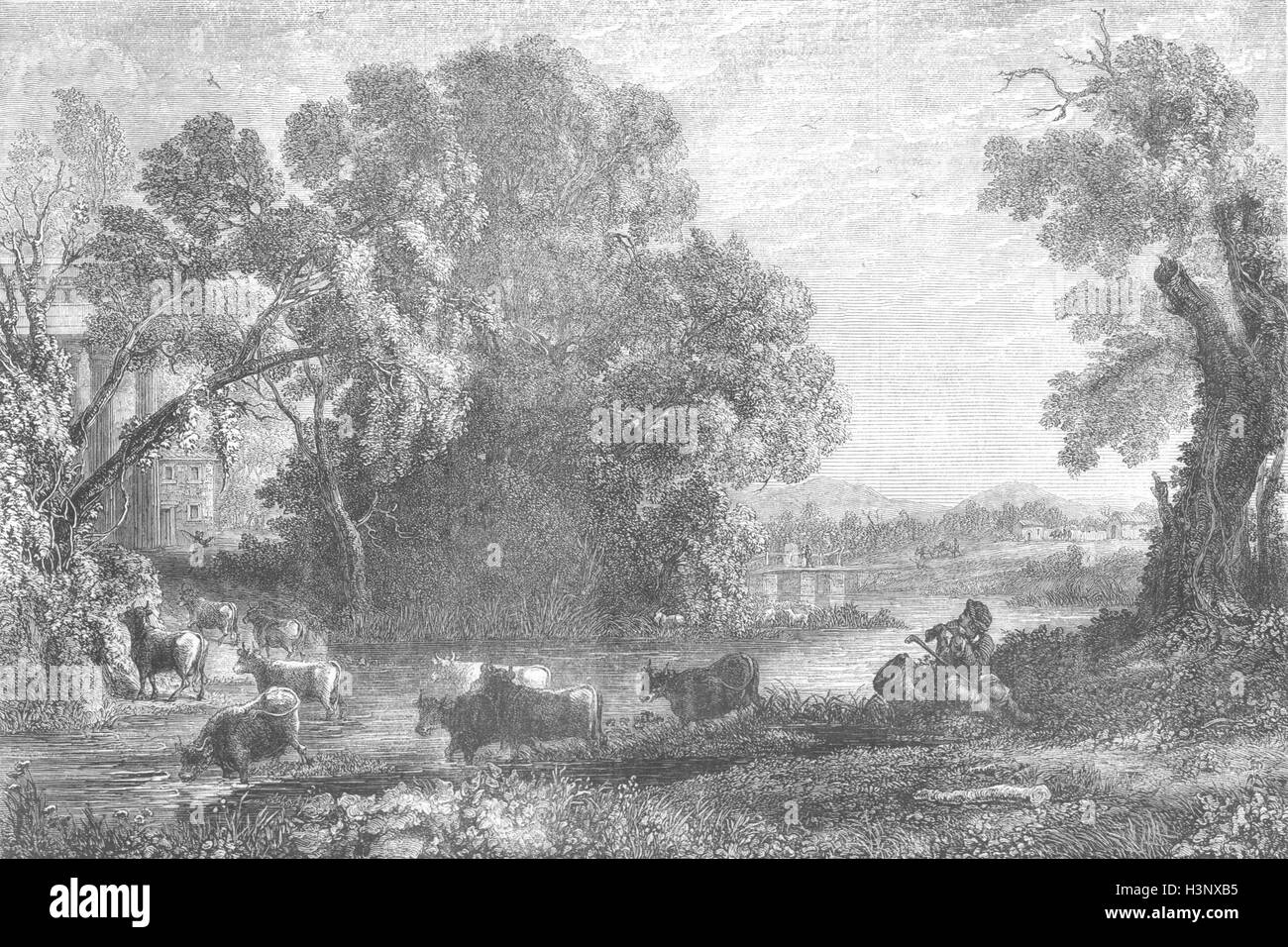 Landschaften am Abend 1854. Illustrierte London News Stockfoto